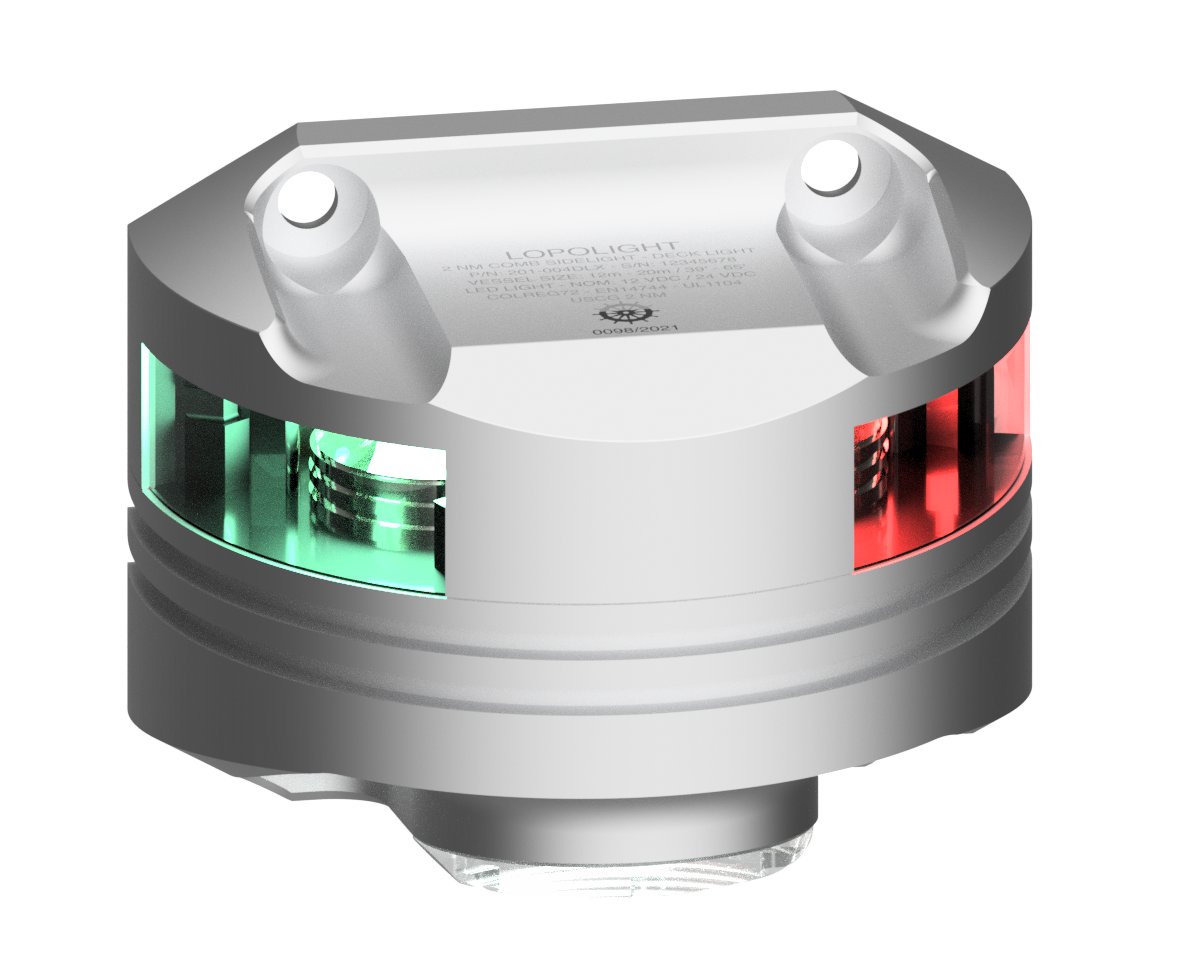 2nm 2x112,5° Red/Green Sidelight w/6W Decklight 2nm 2x112,5° Red/Green Sidelight w/6W Decklight